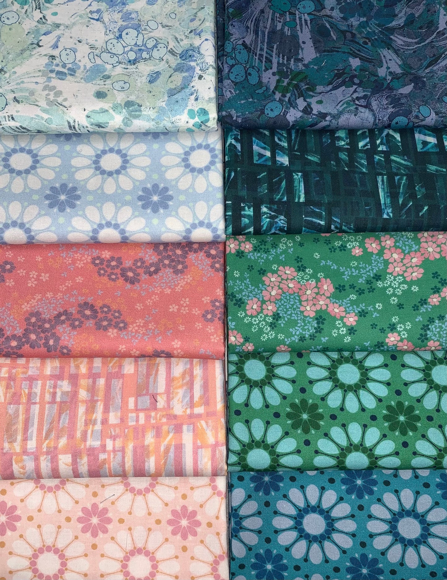 Robert Kaufman "Happy Hilltop" Half-Yard Bundle - 10 Fabrics, 5 Total Yards