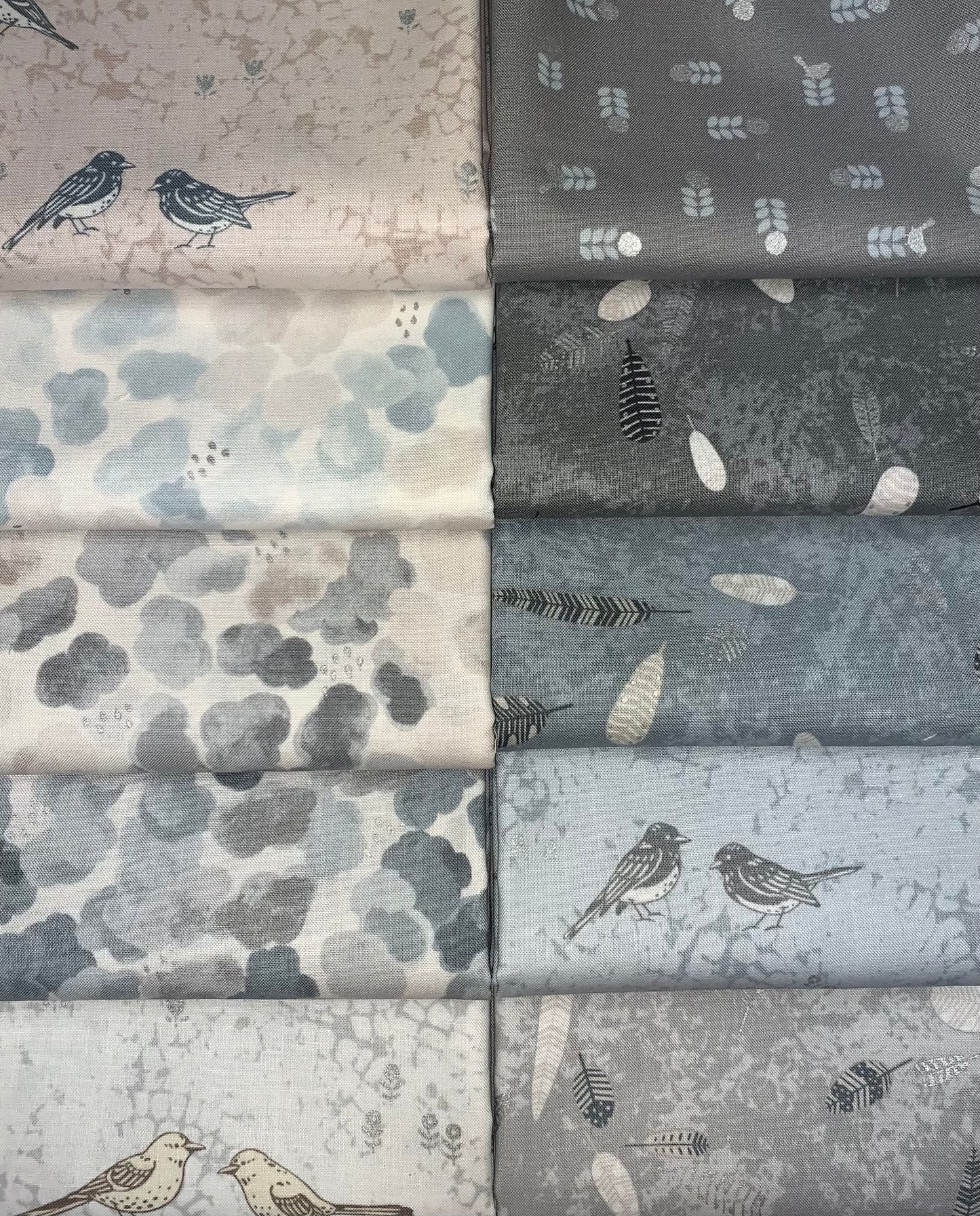 Robert Kaufman Wishwell: "Songbird" Half-Yard Bundle - 10 Fabrics, 5 Total Yards