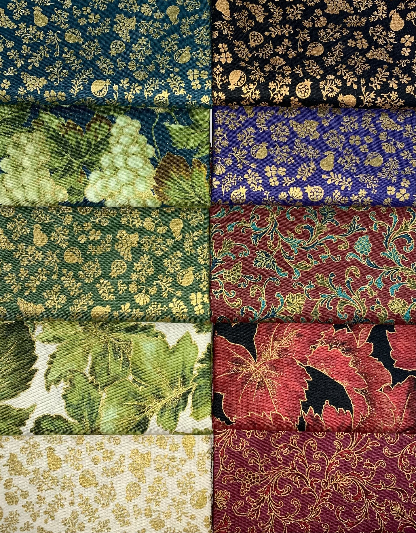 Robert Kaufman "Nature's Harvest" Fat Quarter Bundle - 10 Fabrics, 10 Total Fat Quarters