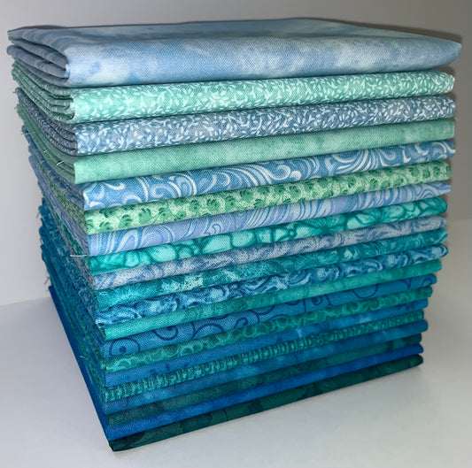 Mermaid Fat Quarter Bundle - 20 Fabrics, 20 Total Fat Quarters