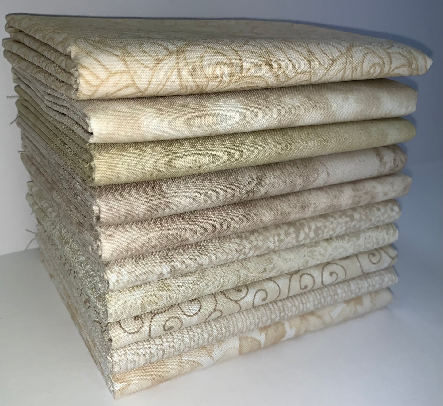 Basic Colors - Buttercream Half-yard Bundle - 10 Fabrics, 5 Total Yards