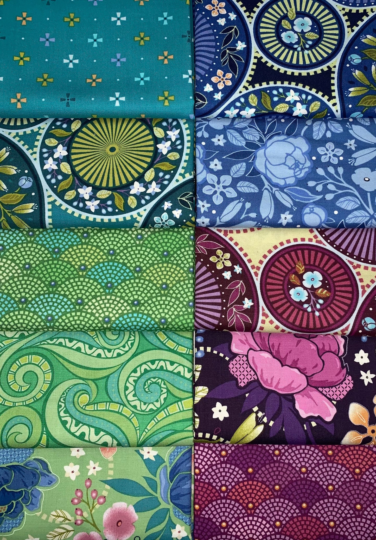 Benartex "Frolic" Half-Yard Bundle - 10 Fabrics, 5 Total Yards