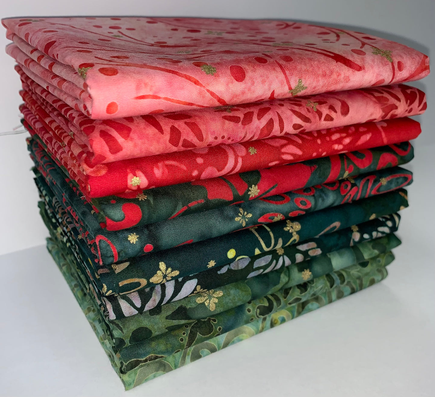 Robert Kaufman Artisan Batik "Winter Sparkle" Half-yard Bundle - 10 Fabrics, 5 Total Yards