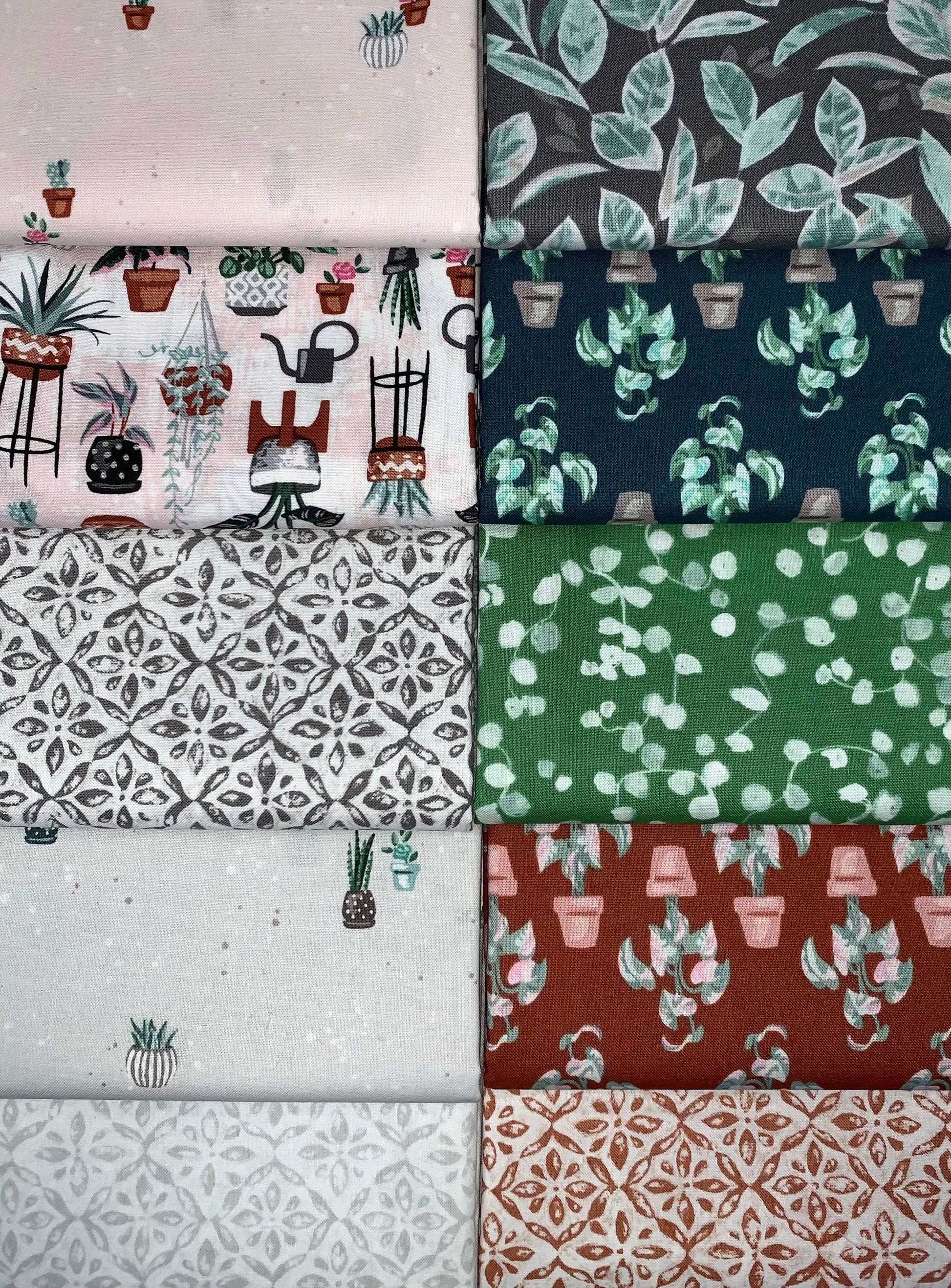 Robert Kaufman Patio Half-Yard Bundle - 10 Fabrics, 5 Total