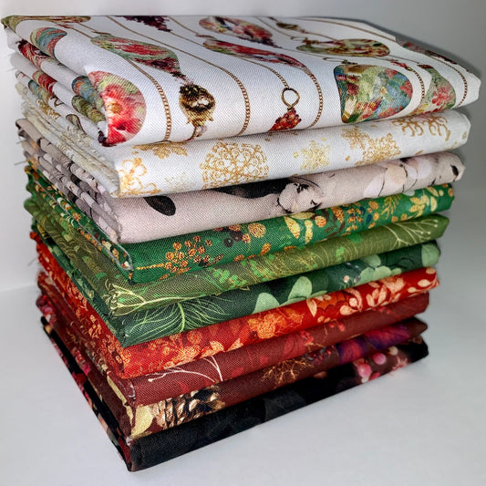 Robert Kaufman "Festive Beauty" Half-Yard Bundle - 10 Fabrics, 5 Total Yards
