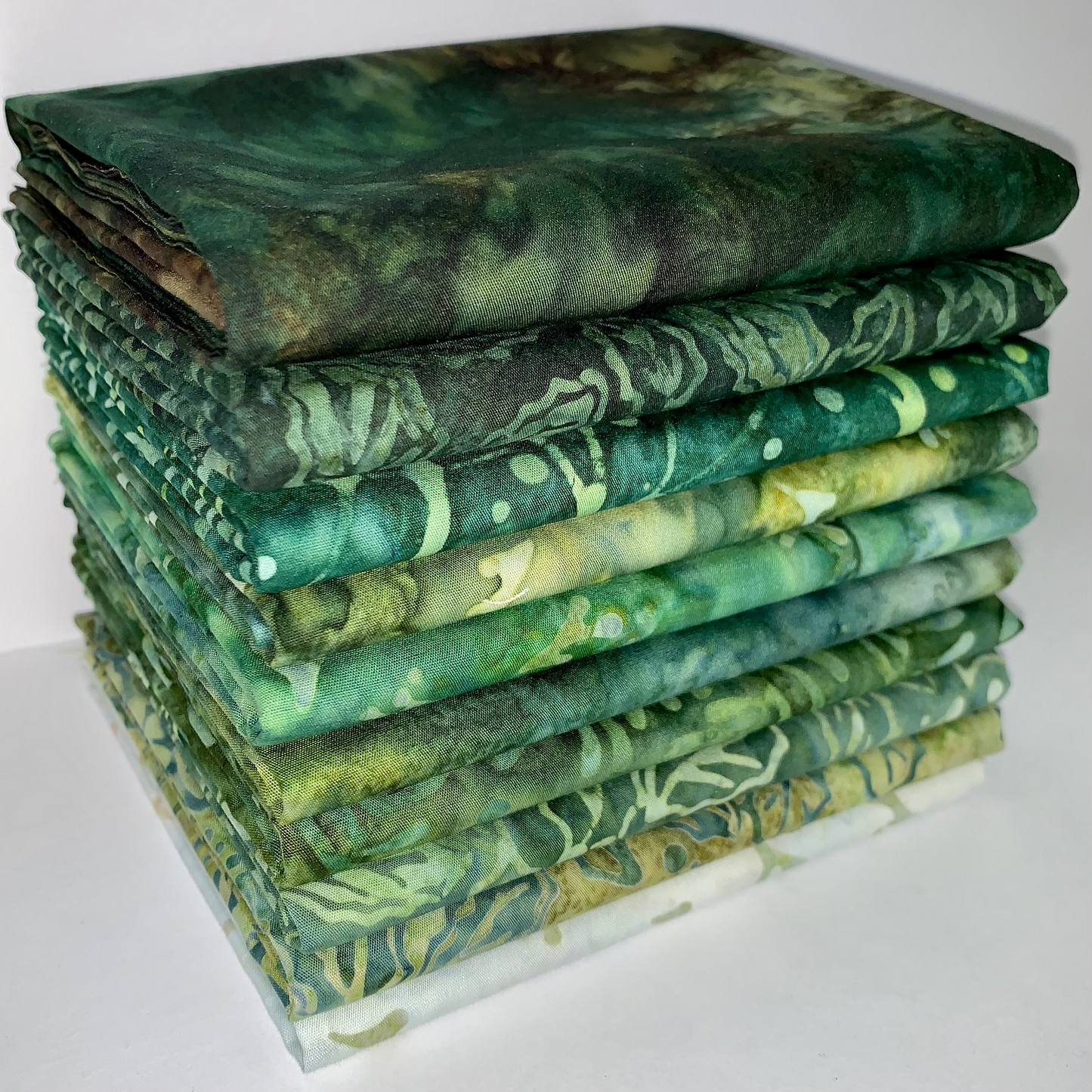 Robert Kaufman Artisan Batik "Wintergreen" Half-yard Bundle - 10 Fabrics, 5 Total Yards