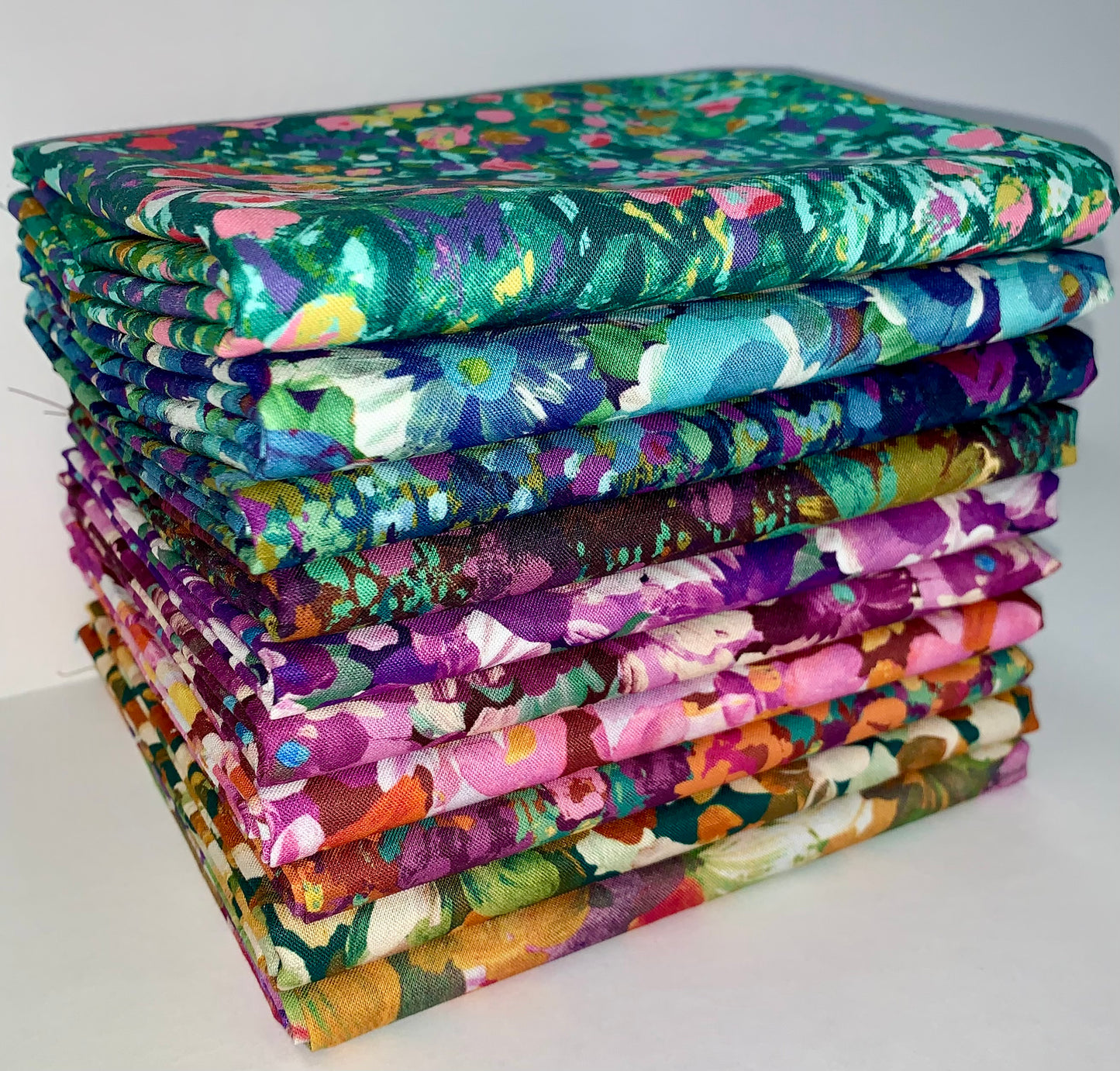 Robert Kaufman "Painterly Petals" Half-Yard Bundle - 10 Fabrics, 5 Total Yards