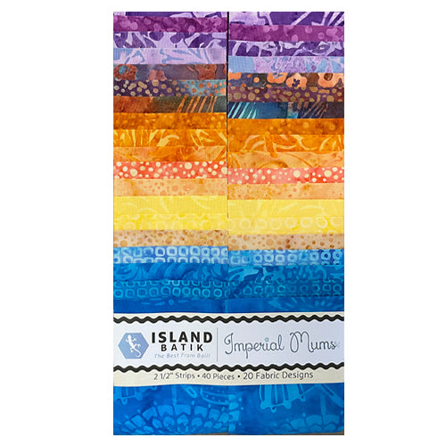 Island Batik - Imperial Mums - 20 Fabrics, 40 Total Strips