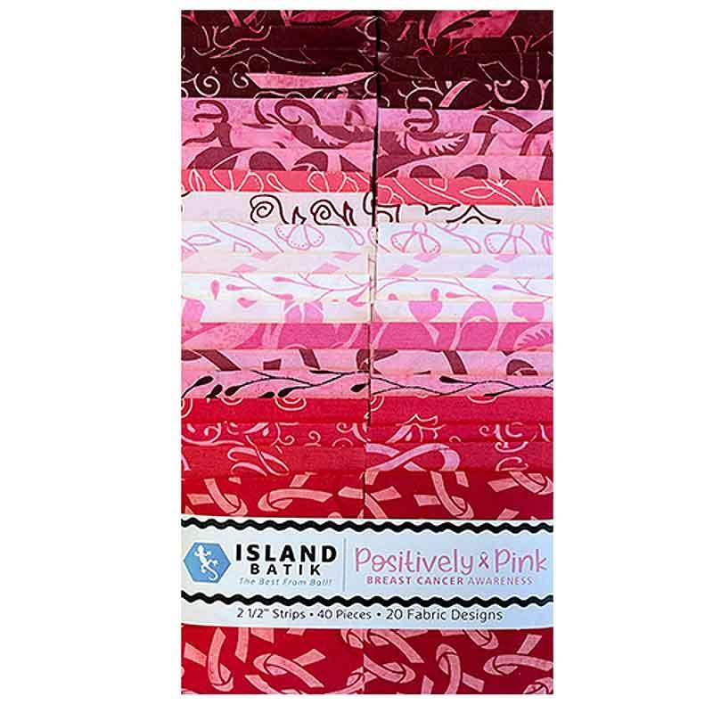 Island Batik - Positively Pink - 20 Fabrics, 40 Total Strips