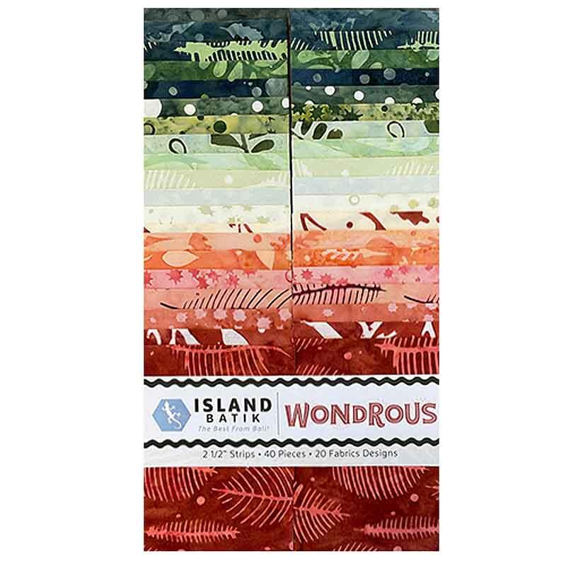 Island Batik - Wondrous - 20 Fabrics, 40 Total Strips