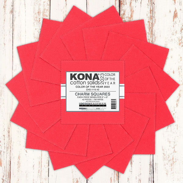 Charm Pack 5x5 Squares - Robert Kaufman Kona Solid Crush - Color Of The Year 2023 - 40 5" Squares