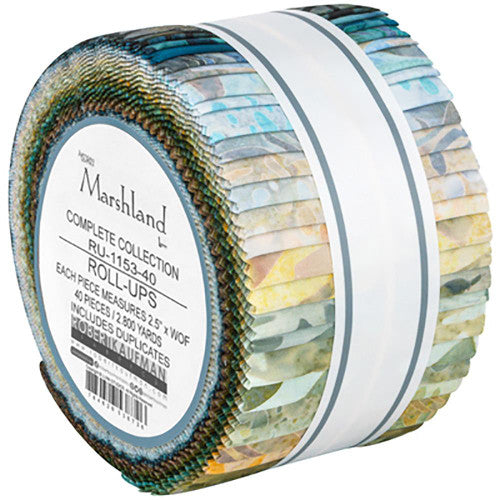 Robert Kaufman Artisan Batiks: Marshland Roll-up - 40 Total Strips
