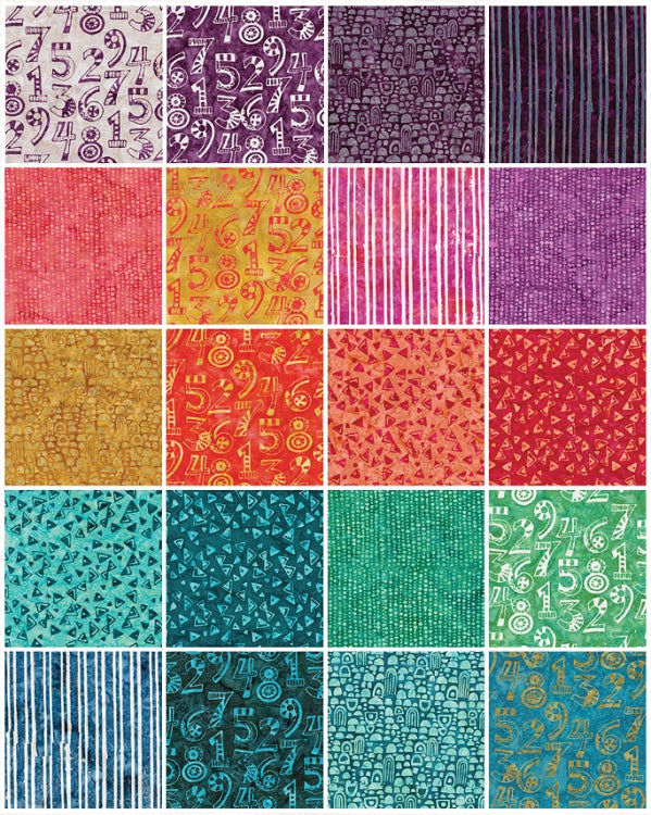 Island Batik - Little Sir Little Miss - 20 Fabrics, 40 Total Strips 