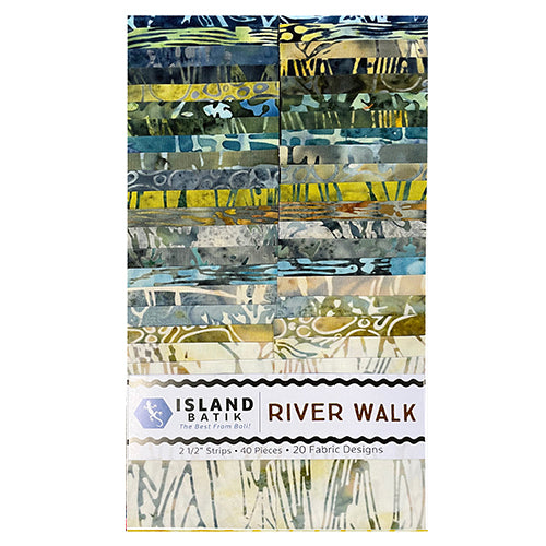 Island Batik - River Walk - 20 Fabrics, 40 Total Strips