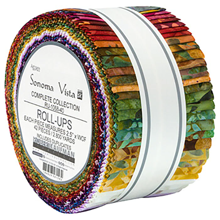 Robert Kaufman Artisan Batiks: Sonoma Vista Roll-up - 40 Total Strips