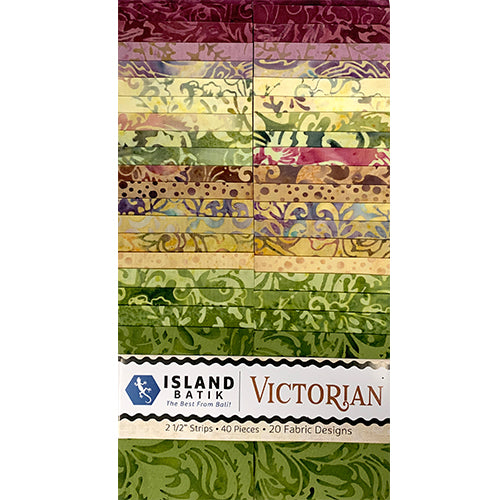 Island Batik - Victorian - 20 Fabrics, 40 Total Strips