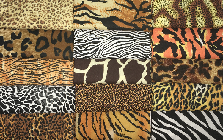 Animal Skin Prints Fat Quarter Bundle - 16 Fabrics, 16 Total Fat Quarters 