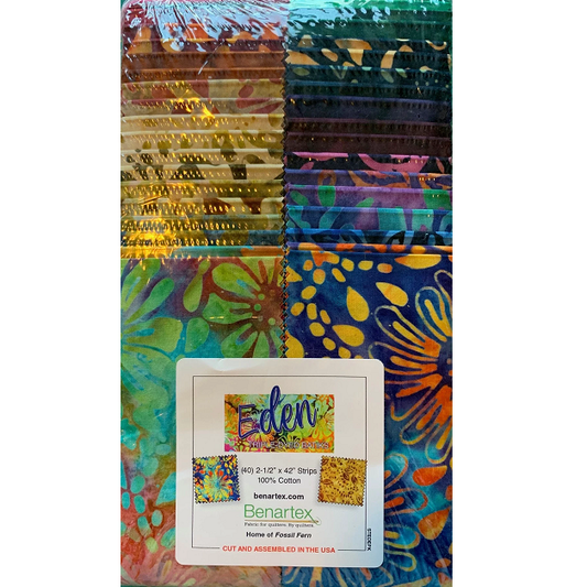 Benartex Bali Batik Eden Batiks Strip-pies - 40 2.5" Strips