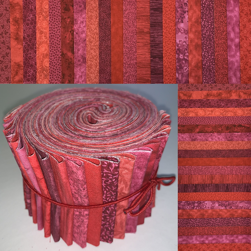 Berry Punch 2.5" Roll - 20 Fabrics, 20 Total Strips