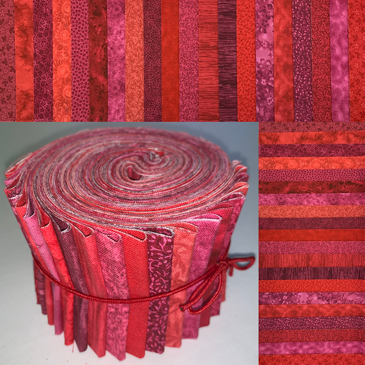 Berry Punch 2.5" Roll - 20 Fabrics, 20 Total Strips