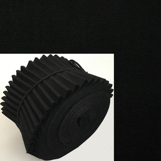 Supreme Cotton Solid Black 2.5" Roll - 20 Strips