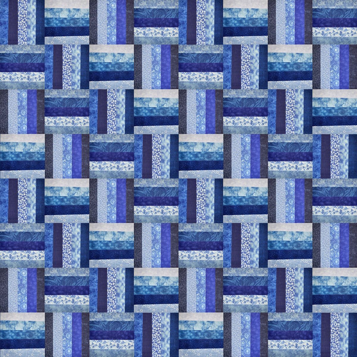 Blue Heaven II 2.5" Roll - 20 Fabrics, 20 Total Strips
