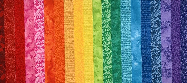 Bright Rainbow Fat Quarter Bundle - 20 Fabrics, 20 Total Fat Quarters