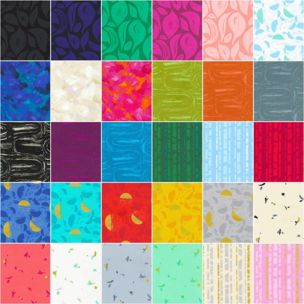 Charm Pack 5x5 Squares - Robert Kaufman "Brushy" - 40 5" Squares