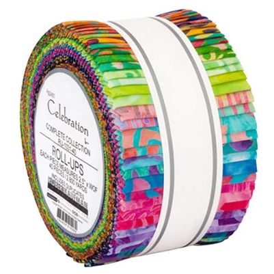 Robert Kaufman Artisan Batiks: Celebration Roll-up - 40 Total Strips (RU-1031-40)