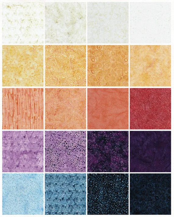 Island Batik - Citified - 20 Fabrics, 40 Total Strips