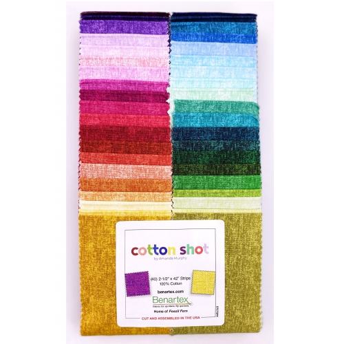 Benartex Cotton Shot Strip-pies - 40 2.5" Strips Flat Pack