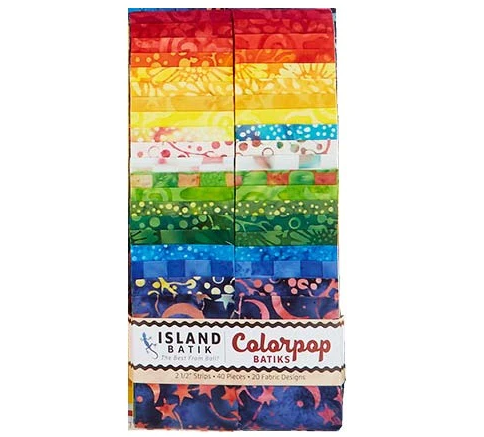 Island Batik - Colorpop - 20 Fabrics, 40 Total Strips
