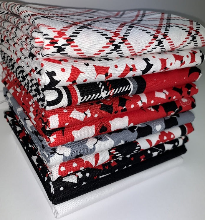Benartex Dottie For Scottie Half-yard Bundle - 10 Fabrics, 5 Total Yards 