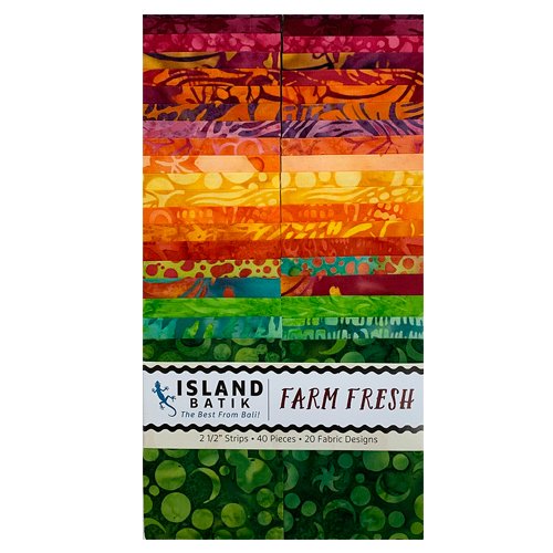 Island Batik - Farm Fresh - 20 Fabrics, 40 Total Strips