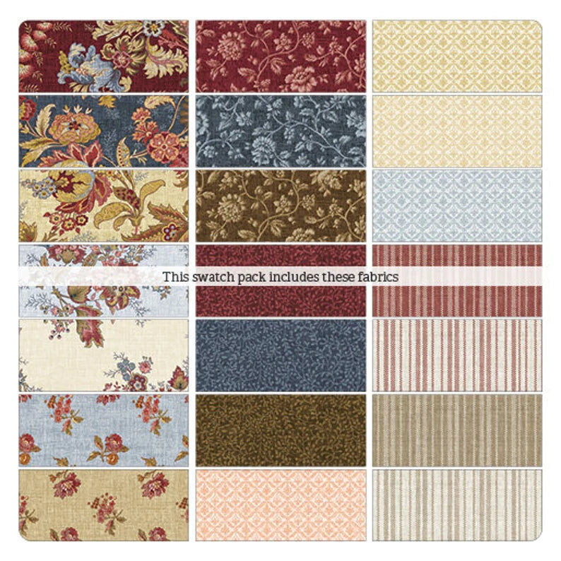 Benartex French Cottage Strip-pies - 40 2.5" Strips Flat Pack