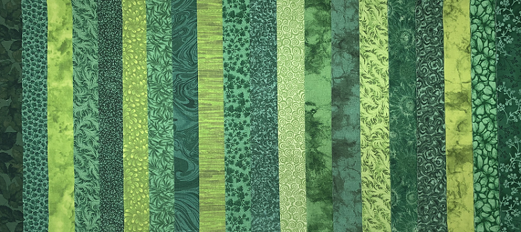 Fresh Greens 2.5" Roll - 20 Fabrics, 20 Total Strips 