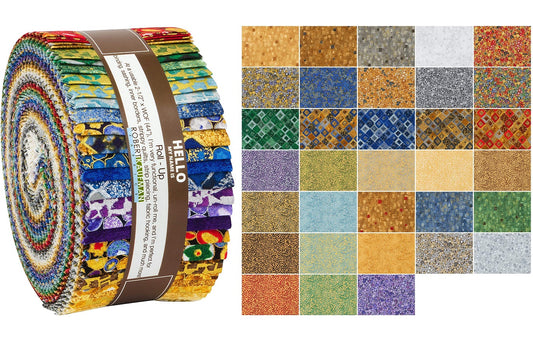 Robert Kaufman Gustav Klimt By Studio RK Roll-up - 40 Strip Roll (RU-913-40)