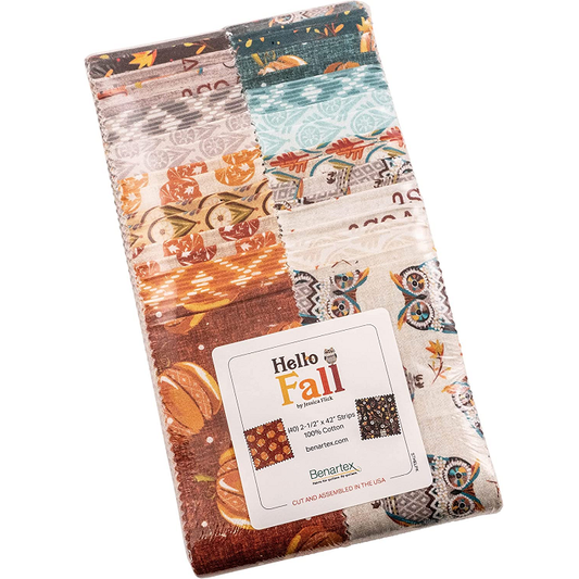 Benartex Hello Fall Strip-pies - 40 2.5" Strips Flat Pack