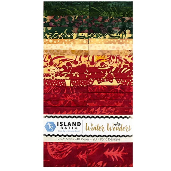 Island Batik - Winter Wonders - 20 Fabrics, 40 Total Strips