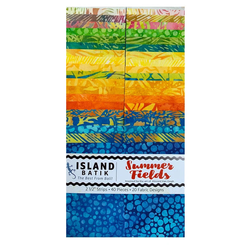 Island Batik - Summer Fields - 20 Fabrics, 40 Total Strips