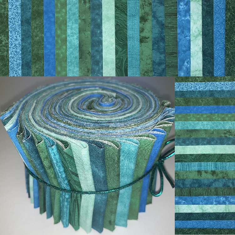 Emerald Isle 2.5" Roll - 20 Fabrics, 20 Total Strips