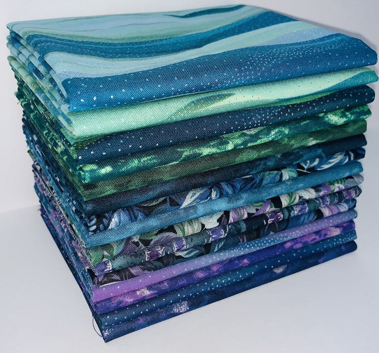Robert Kaufman In The Moonlight Fat Quarter Bundle - 15 Fat Quarters 