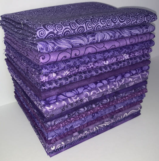 Imperial Purples Fat Quarter Bundle - 20 Fabrics, 20 Total Fat Quarters