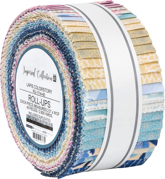 Robert Kaufman Imperial Collection Lapis Colorstory Roll-up - 40 Strip Roll