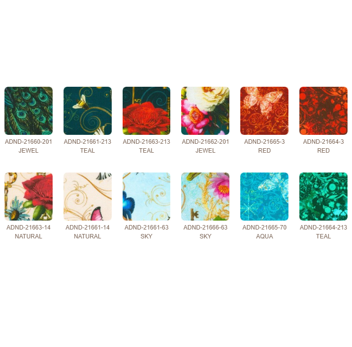 Robert Kaufman Secret Garden By Duirwaigh Studios - Jewel Colorstory - 40 Strip Roll-up
