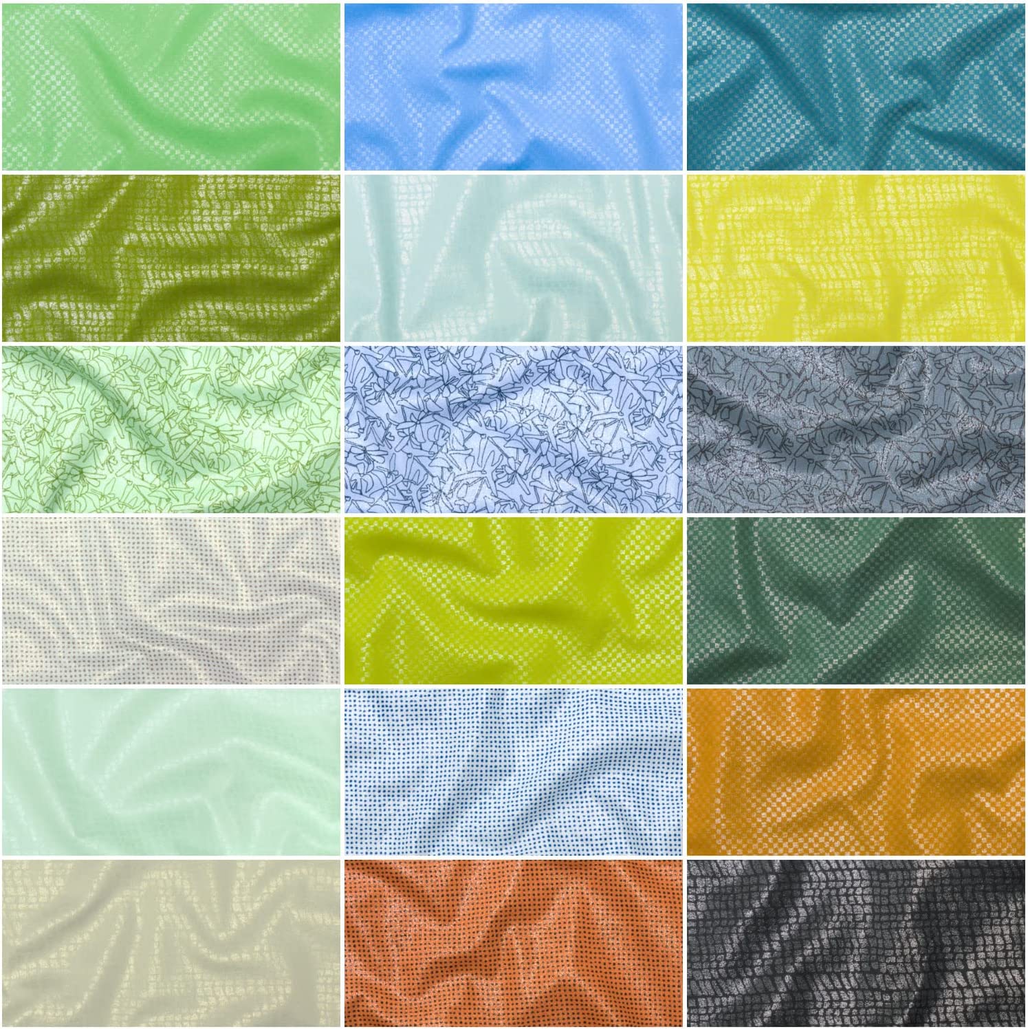 Robert Kaufman Kona Cotton Solids Charm Pack - Julep Color Of The Year 2024, 42 Pre-Cut Squares