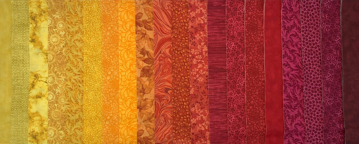 Marigold 2.5" Roll - 20 Fabrics, 20 Total Strips