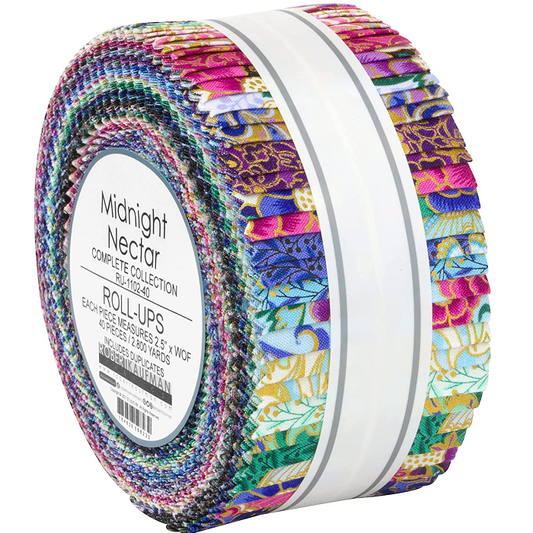 Robert Kaufman Midnight Nectar Roll-up - 40 Strip Roll