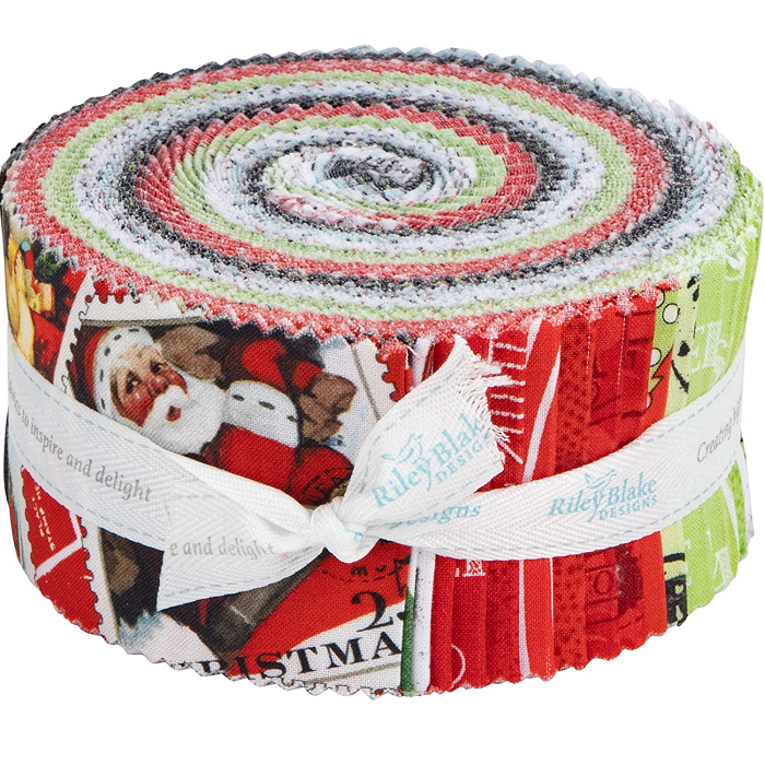 Riley Blake Nicholas The Cheerful Giver (Christmas) - 40 Strip Rolie Polie