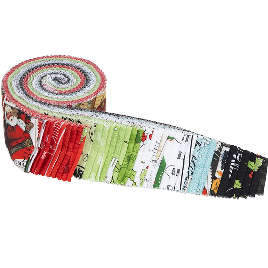 Riley Blake Nicholas The Cheerful Giver (Christmas) - 40 Strip Rolie Polie